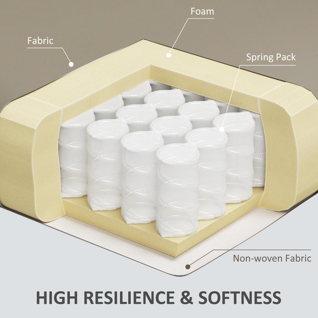 HOMCOM Faux Leather Armchair, Modern Accent Chair with Thick Padding for Living Room, Bedroom, Home Office, Khaki