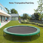 HOMCOM âŒ€12ft Trampoline Pad âŒ€144" Spring Safety Replacement Gym Bounce Jump Cover EPE Foam (Green)