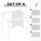 Outsunny 10' x 10' Universal Gazebo Sidewall Set with 4 Panels, Hooks/C-Rings Included for Pergolas & Cabanas, Beige