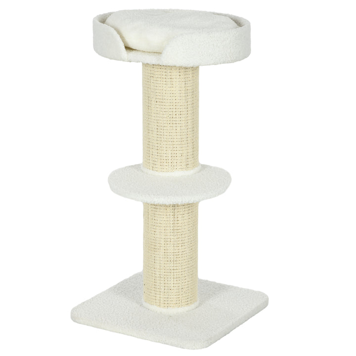 PawHut Cat Tree Kitty Tower with Sisal Mat Scratching Post, Cat Bed, Cushion, Perch, 18" x 18" x 36", Brown