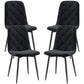 HOMCOM Dining Chairs Set of 4, Upholstered Dining Room Chairs with Steel Legs, Modern Kitchen Chair for Dining Room, Grey
