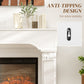 HOMCOM Baroque Fireplace Mantle, Freestanding Fireplace Surround for Electric Fireplaces, 43.25 Inch x 42.75 Inch, White