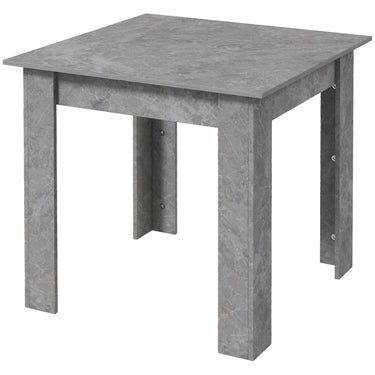 HOMCOM Square Dining Table, Modern Dining Room Table with Faux Cement Effect, Space Saving Small Kitchen Table, Cement Grey