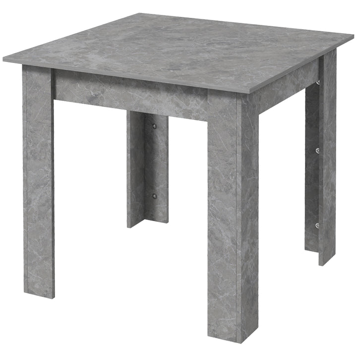 HOMCOM Square Dining Table, Modern Dining Room Table with Faux Cement Effect, Space Saving Small Kitchen Table, Cement Grey
