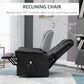 HOMCOM Electric Power Lift Chair for Elderly, PU Leather Recliner Sofa with Footrest and Remote Control, Side Pockets for Living Room, Black
