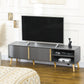 HOMCOM TV Stand for TVs up to 55", TV Cabinet with Shelves and Cable Holes, Entertainment Unit for Living Room, Dark Grey