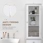 kleankin Tall Bathroom Cabinet, Bathroom Storage Cabinet with Drawers, 2 Doors and Adjustable Shelves, White
