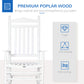 Outsunny Wooden Outdoor Rocking Chair, Patio Rocking Chair with Slatted High Back and Armrests for Porch, Garden, Lawn, White