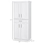 HOMCOM 72" Storage Cabinet, Freestanding Kitchen Pantry Cabinet with 4 Doors, Drawer and 3 Adjustable Shelves, White
