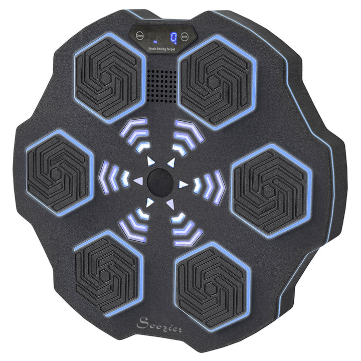 Soozier Music Boxing Machine for Adults, Wall Mounted Music Punching Machine with 9 Speeds & Modes, LED Lights