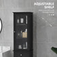 kleankin Tall Bathroom Cabinet, Bathroom Storage Cabinet with Drawers, 2 Doors and Adjustable Shelves, White