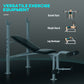 Soozier Incline Decline Weight Bench with Leg Extension and Barbell Rack, Adjustable Bench Press Weight Lifting Bench