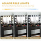 HOMCOM Vanity Table, Makeup Dressing Table with LED Lighting Mirror, Drawers, for Bedroom, Black