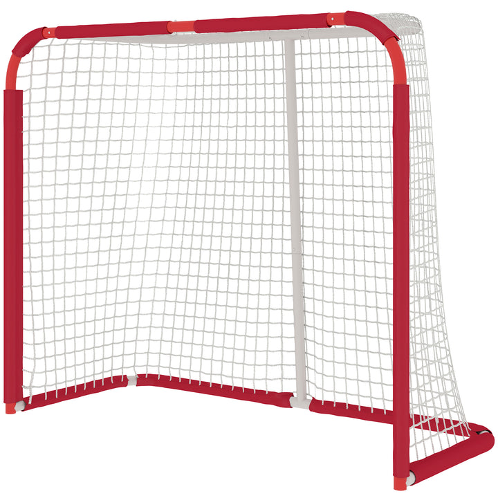 Soozier Hockey Net, Easy Set Up Hockey Goal with Steel Frame, PE Mesh, Outdoor Hockey Training Equipment for Garden, Backyard