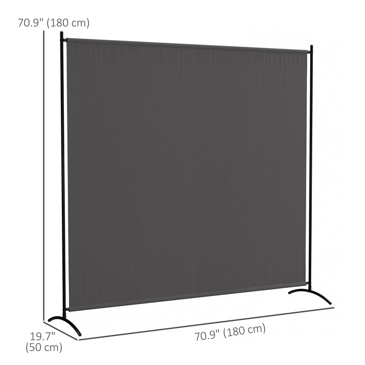 Outsunny Single Panel Room Divider, UV30+ Privacy Screen, Indoor Outdoor Privacy Panel with Stable Base, Black