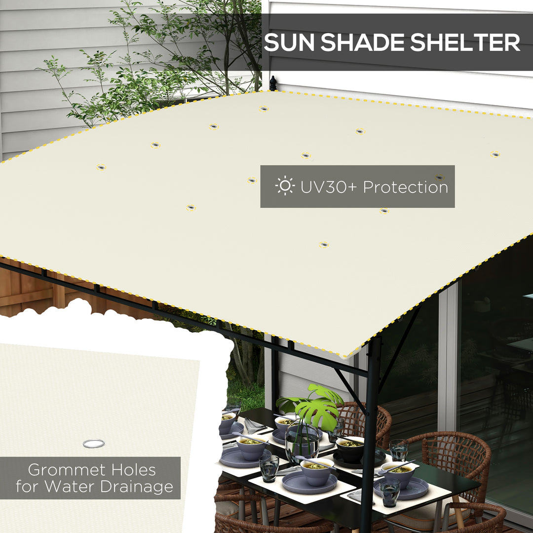 Outsunny 10' x 13' Outdoor Pergola with UV30+ Protection Canopy and Steel Frame for Porch, Patio, Deck, Backyard, Dark Grey