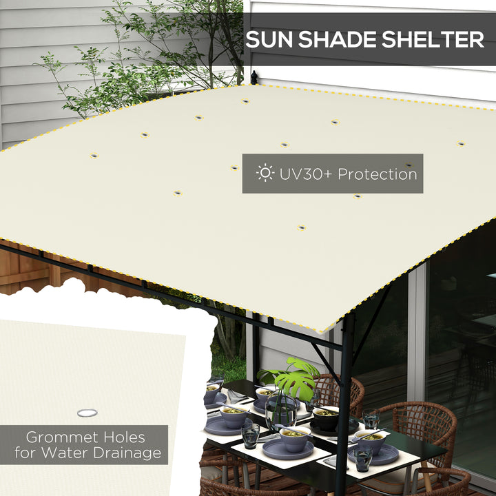 Outsunny 10' x 13' Outdoor Pergola with UV30+ Protection Canopy and Steel Frame for Porch, Patio, Deck, Backyard, Dark Grey