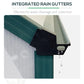 Outsunny 6' x 12' x 6.5' Walk-in Greenhouse, Polycarbonate Greenhouse with Adjustable Roof Vent, Base, Sliding Door, Clear