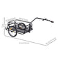 Aosom Folding Bicycle Cargo Trailer Utility Bike Cart Carrier Garden Patio Tool with Hitch Black