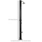 Outsunny 5.3 Gallons Solar Shower with Rotating Rainfall, Temperature Adjustment, 2 Section Outdoor Shower for Backyard, Black