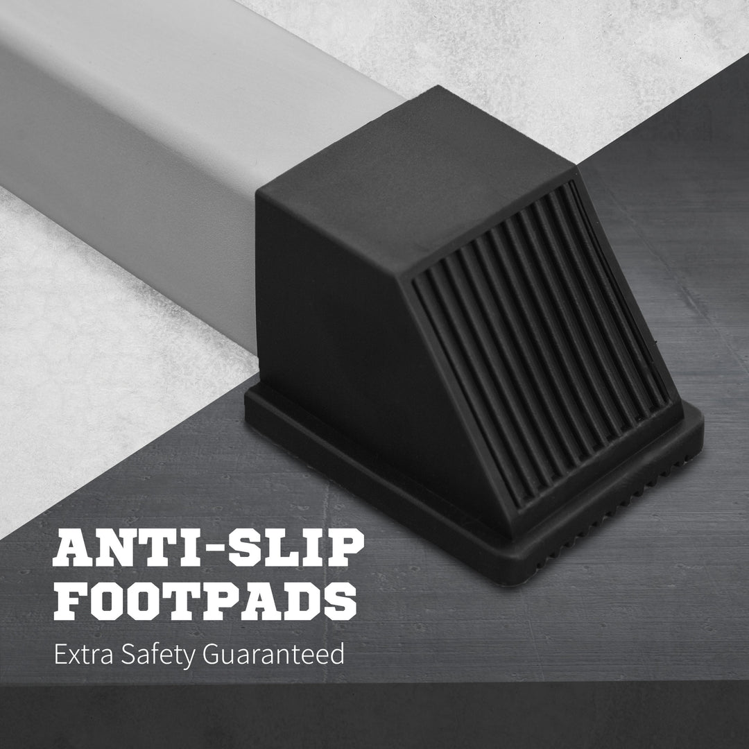 Soozier 2-Piece Barbell Rack, 53.5"-69.3" Height Adjustable Squat Rack Bench Press Rack, 440LBS Capacity