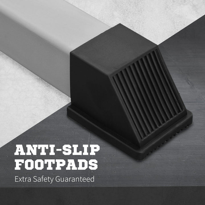 Soozier 2-Piece Barbell Rack, 53.5"-69.3" Height Adjustable Squat Rack Bench Press Rack, 440LBS Capacity