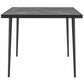 Outsunny Outdoor Dining Table for 4, Square Patio Dining Table with Marble Effect Tempered Glass Top and Steel Frame, White