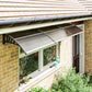 Outsunny Window Awning Door Canopy, Polycarbonate Front Door Outdoor Patio Cover, Sun Shelter, Hollow Sheet for UV, Rain, Snow and Sunlight Protection, Brown, 40" x 80"