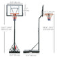 Soozier Portable Basketball Hoop Stand with Wheels, Height Adjustable 8FT-10FT for Outdoor Use, Black