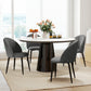 HOMCOM Modern Dining Chairs Set of 4, Upholstered Dining Room Chairs with Metal Legs, Shell Backrest, Padded Seat, Cream White