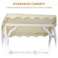 Outsunny 2 Seater Patio Swing with Stand, Canopy and Cushion, Outdoor Swing Chair Wooden Swinging Bench