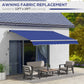 Outsunny 11' x 10' Outdoor Sunshade Canopy Awning Cover, Retractable Awning Fabric Replacement, UV Protection, Navy Blue