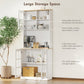 HOMCOM Kitchen Buffet with Hutch, Storage Pantry with 3 Cabinets, 2 Open Shelves and Large Countertop, Black
