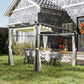 Outsunny Metal Pergola with Sliding Roof Canopy, Retractable Pergola Canopy, 10' x 10', Dark Grey