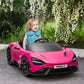 Qaba McLaren 765LT Licensed 12V Kids Electric Car w/ Scissor Doors, Transport Wheels, Remote, Slow Start, Music Horn Pink