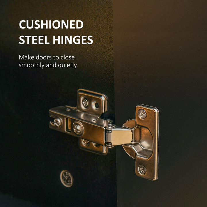 HOMCOM 71" Freestanding Kitchen Pantry Cabinet, Storage Cabinet with 4 Hinged Doors and Adjustable Shelves, White