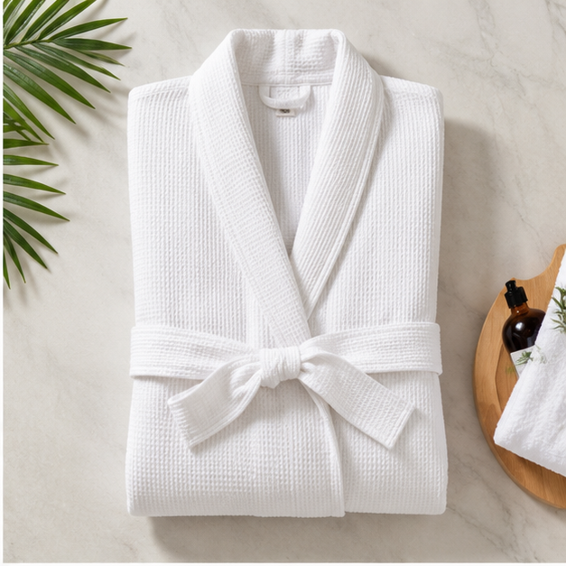 Aarniva Muslin Bathrobe | Ultra-Soft & Breathable | Classic White