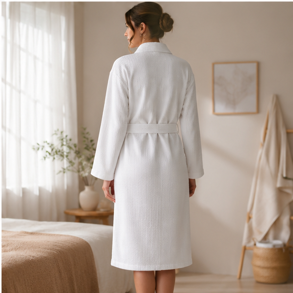 Aarniva Muslin Bathrobe | Ultra-Soft & Breathable | Classic White