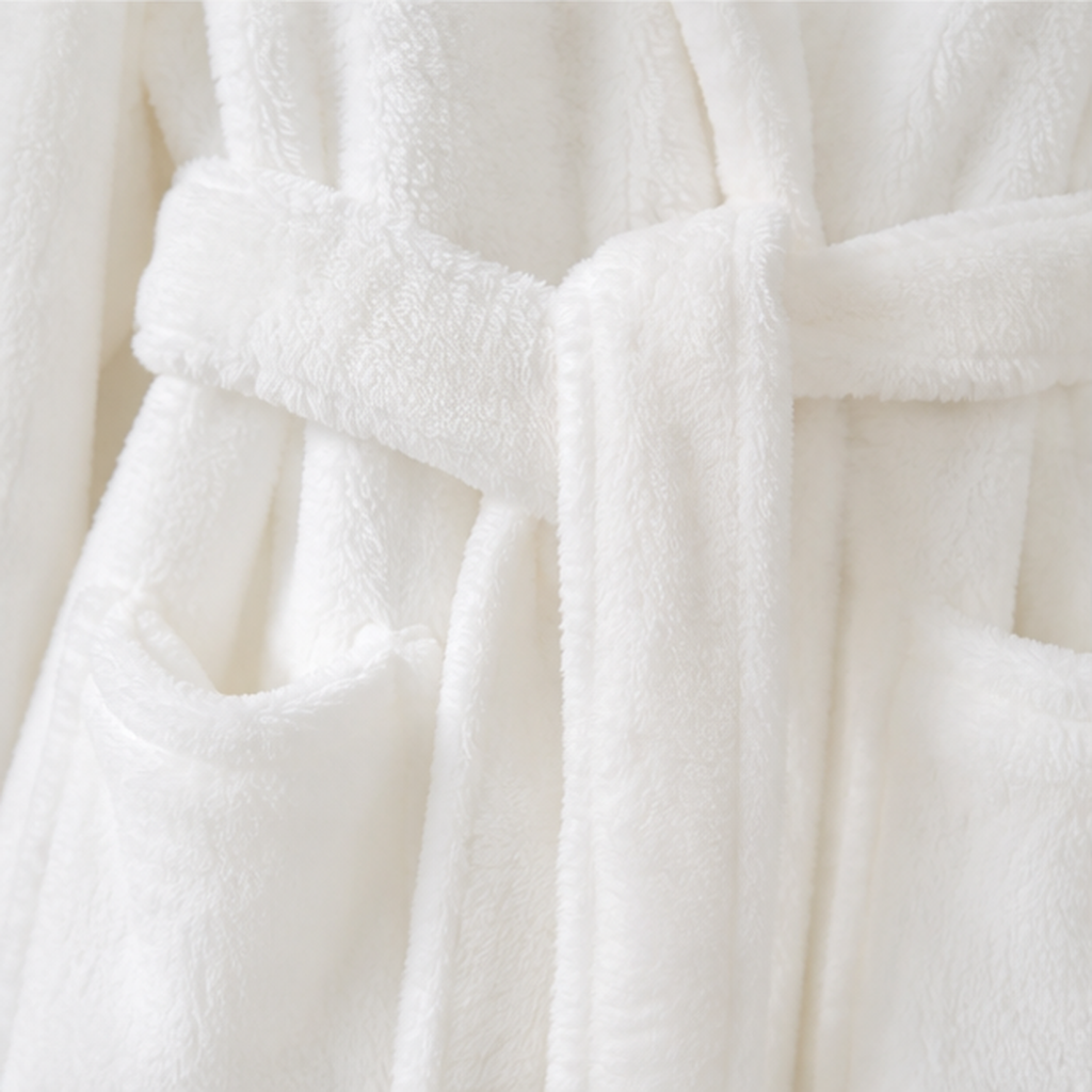 Aarniva Plush Bathrobe | Ultra-Soft & Cozy | Classic White