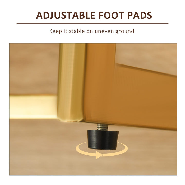 HOMCOM Makeup Vanity Table Set with 3-Color Touch Screen Dimmable Lighted Mirror, Dressing Desk with 4 Drawers and Cushioned Stool for Bedroom, White