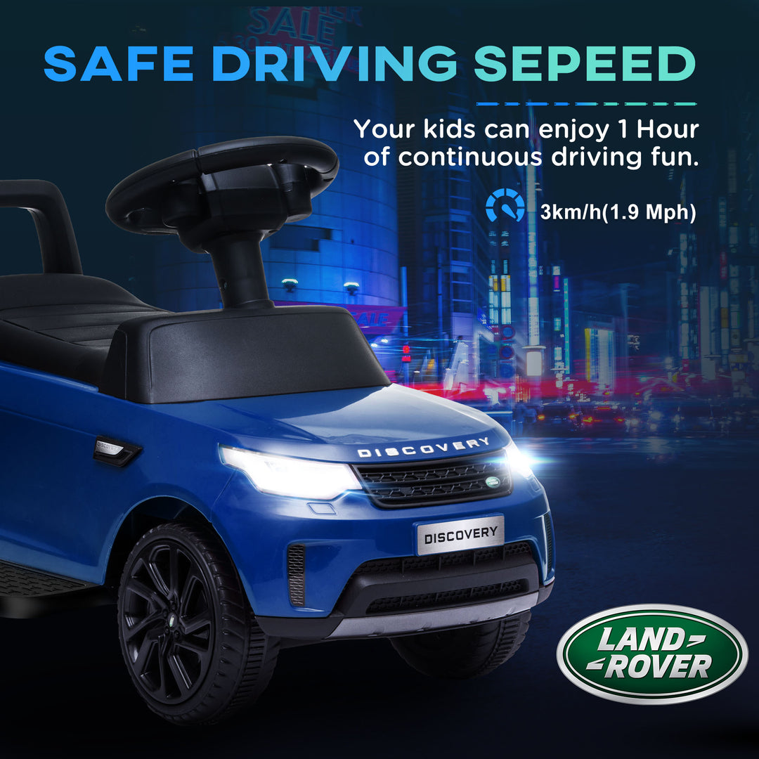 Qaba 2 in 1 6V Land Rover Licensed Electric Car for Kids, Sliding Car with Music Horn Headlights, for 18-60 Months White