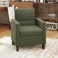 HOMCOM Fabric Accent Chair, Modern Armchair with Seat Cushion and Non-Slip Pads for Living Room, Bedroom, Light Brown