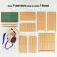 Outsunny Wooden Garden Tool Storage Shed Kit with Hinged Roof, 2-Tier Shelves and Double Doors, 74x43x88cm, Natural Wood