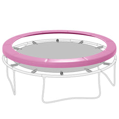 Soozier 14FT Trampoline Spring Cover, Trampoline Pad Replacement, Waterproof and Tear-Resistant, All-Weather Trampoline Accessories, Pink