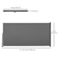 Outsunny 118" x 63" Retractable Side Awning Patio Outdoor Folding Privacy Screen with Resistance to UV Rays & Wind, Grey