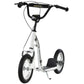 Aosom Dual Brakes Kick Scooter 12-Inch Inflatable Front Wheel Ride On Toy for Age 5+, Black