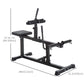 Soozier Adjustable Seated Calf Raise Machine, Steel Leg Press Machine, Strength Training Gym Equipment for Legs, Waist And Arms, Black