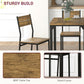 HOMCOM Dining Table Set for 2, 3 Piece Kitchen Table and Chairs with Metal Legs for Small Spaces, Natural Wood