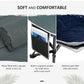 Outsunny Folding Camping Cot with Mattress & Pillow, Double Layer Oxford Heavy Duty Sleeping Cot with Carry Bag Light Grey