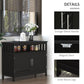 HOMCOM Wooden Console Table with Open Shelf and 2 layers Cabinet  Kitchen Furniture